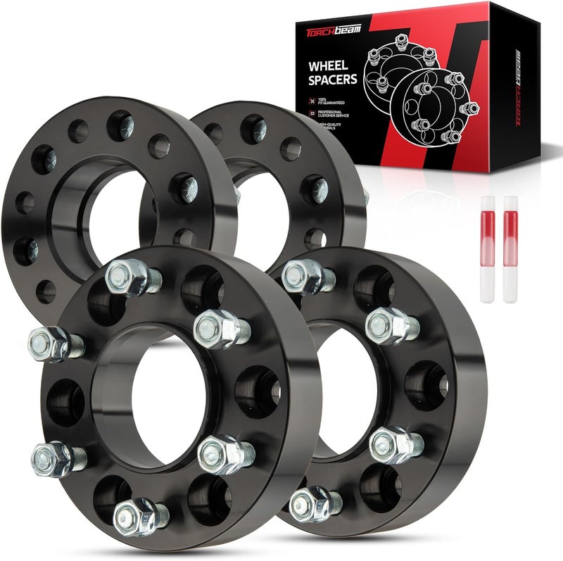 Torchbeam Wheel Spacers Compatible with F 150 2015-2022 Navigator 2015-2022 Mark LT 2006-2007 Expedition 2015-2022, 1.5“ Wheel Spacers 6x135mm, M14x1.5 Thread Pitch 87.1mm Hub/Center Bore,4pcs - Image 1